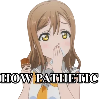👎 HOW PATHETIC anime, pathetic, expression, character telegram sticker