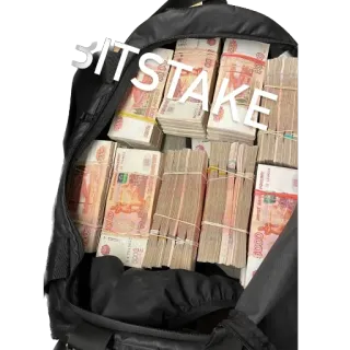 🫥 SITSTAKE dinero, efectivo, riqueza, finanzas, moneda, billetes, bolsa telegram sticker