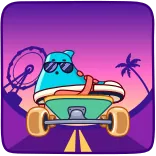 😎 обувь, скейтборд, мультфильм, персонаж, солнцезащитные очки, милый, веселье whatsapp sticker