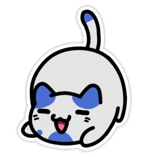 😛 gato, fofo, desenho animado, adesivo, animal telegram sticker