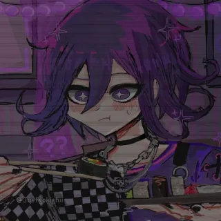 😶 Kokichi Oma Danganronpa V3: Killing Harmony @JustKokiichii Anime, Danganronpa, Kokichi Oma, Fanart, Lila Haare, Anime Charakter telegram sticker