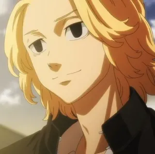 ⛓ Manjiro Sano Tokyo Revengers anime, character, blonde hair, portrait telegram sticker