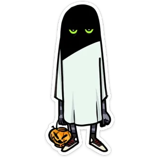 👻 halloween, fantasma, calabaza, tenebroso, otoño, lindo, dibujos animados telegram sticker