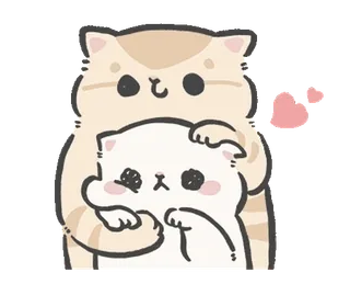 ⭐ kat, kitten, schattig, knuffel, liefde, dier, huisdier telegram sticker