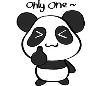 👩 panda, animal, sticker, cartoon, middle finger, offensive, cute telegram sticker