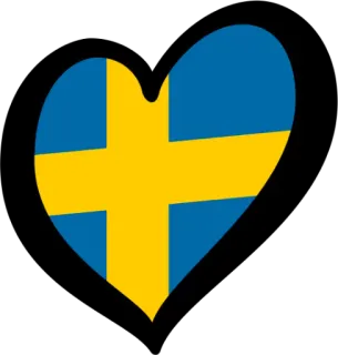 🇸🇪 flaga, serce, szwedzki, szwecja, krzyż telegram sticker