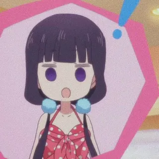 🍇 anime, girl, cartoon, cute, surprised, expression telegram sticker
