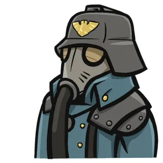 😶 Soldat, Militär, Gasmaske, Krieg, Helm, Science Fiction telegram sticker