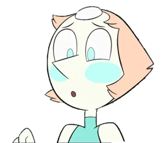 😳 Pearl Steven Universe kreskówka, animacja, perła, steven universe, zmartwiony, zatroskany telegram sticker