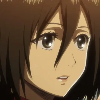 🥀 Mikasa Ackerman Attack on Titan anime, character, portrait, japanese animation, mikasa, ackerman telegram sticker