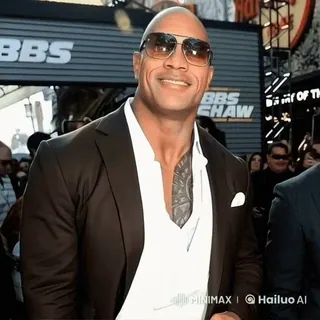 🤩 Dwayne Johnson ator, celebridade, The Rock, óculos, terno whatsapp sticker