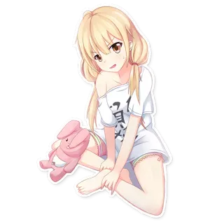 👀 百メートル Anime, Garota, Kawaii, Fofo, Mangá telegram sticker