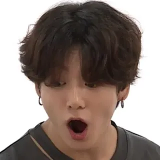 😮 Jungkook Kポップ, 歌手, 男性, 人物, 顔, 表情, アイドル telegram sticker