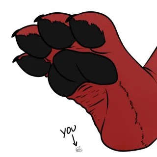 🐾 лапа, лапа животного, красная лапа, животное, стопа telegram sticker
