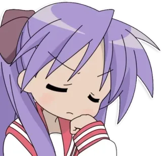 🙃 Anime, Meisje, Denken, Schattig telegram sticker