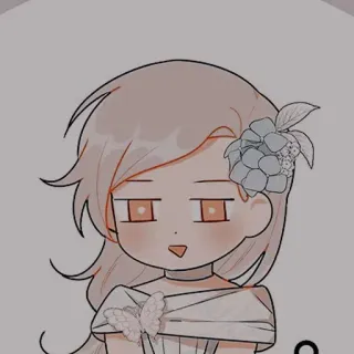 🍯 Chibi, Anime, Cartoon, Figur, Blume, Mädchen telegram sticker