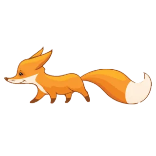 🙃 лиса, животное, милый, мультфильм, оранжевый, дикая природа, млекопитающее telegram sticker