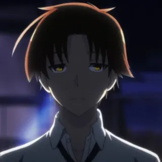 🎲 Kiyotaka Ayanokoji Classroom of the Elite Anime, Escola, Sério, Estudante, Sala de aula whatsapp sticker
