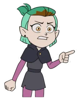 😠 Amity Blight The Owl House Phim hoạt hình, Phù thủy, Tức giận, Chỉ tay, Tai họa telegram sticker
