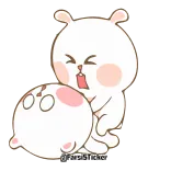 😭 sticker, cute, animal, rabbit, bunny, cartoon, kawaii telegram sticker
