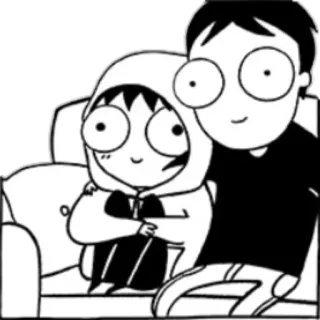 😘 Cartone animato, Coppia, Amore, Abbraccio, Insieme, Carino telegram sticker