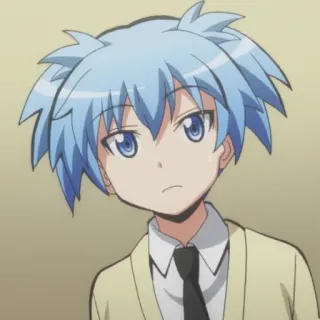 😰 Nagisa Shiota Assassination Classroom anime, character, school, boy, nagisa shiota telegram sticker