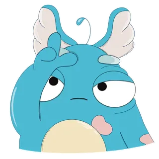 🖕 kreskówka, postać, śmieszne, gest telegram sticker