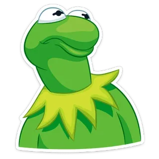 😐 Kermit the Frog kermit, frog, muppets, meme, kermit the frog telegram sticker