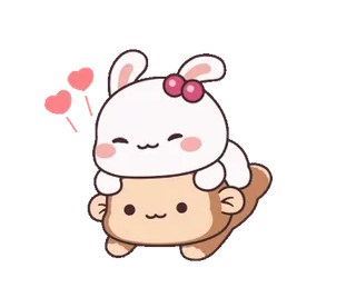 🌵 lindo, conejo, kawaii, animales, amigos, animación telegram sticker