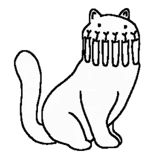 Abnormal cats @RekcitsEnilbot whatsapp stickers