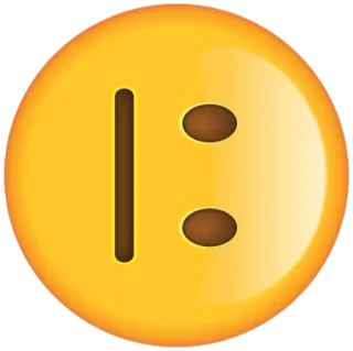 😐 emoji, expression, yellow, symbol, face telegram sticker
