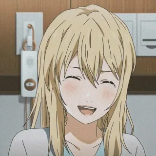 🩰 Kaori Miyazono Your Lie in April Anime, Meisje, Glimlach, Gelukkig, Kaori Miyazono telegram sticker
