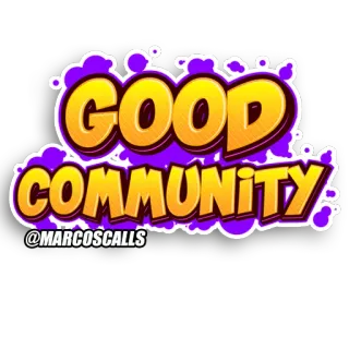 😍 GOOD COMMUNITY @MARCOSCALLS community, good, text, username telegram sticker