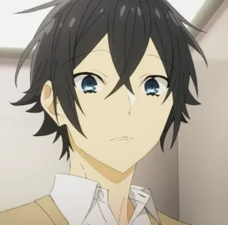 ✏️ Izumi Miyamura Horimiya Anime, Chico, Escuela, Manga, Mono telegram sticker