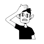 😈 Cartone animato, Facepalm, Errore, Fallimento, Ops, Schiaffo in faccia whatsapp sticker