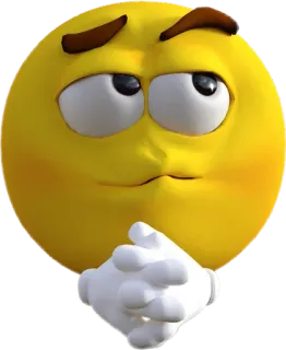 🧕 emoji, myślenie, żółty, wyraz, rozmyślanie, rozważanie telegram sticker