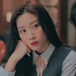 🤔 wanita, potret, seragam sekolah, kecantikan, korea, asia telegram sticker