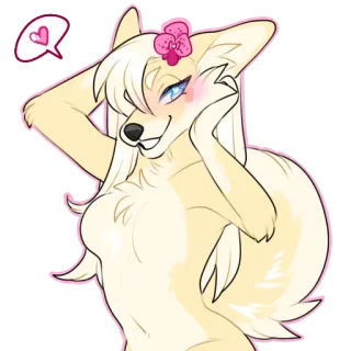 😘 fictional anthropomorphic wolf whatsapp sticker