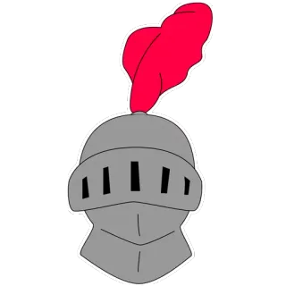 🅾️ рыцарь, шлем, средневековье, доспехи, перо, воин telegram sticker