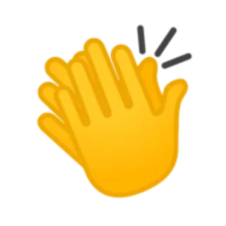 👏 clapping, hands, emoji, applause, celebration, reaction telegram sticker