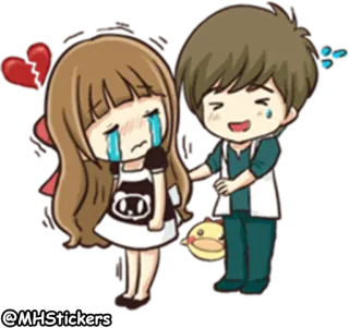 💔 triste, llorando, amor, desamor, lindo whatsapp sticker
