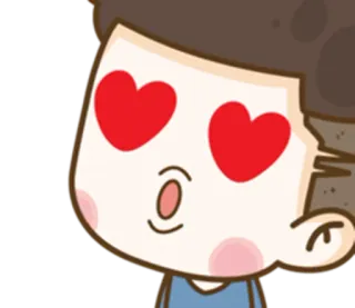 😍 Dessin animé, Amour, Coeur yeux, Affection, Mignon, Emoji telegram sticker