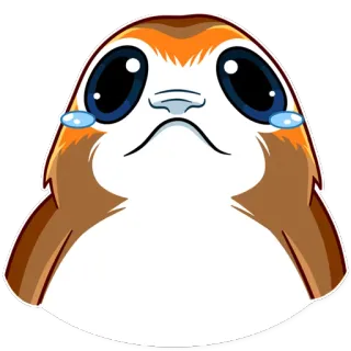 😢 Porg Star Wars Porg, Star Wars, cute, animal, sad telegram sticker