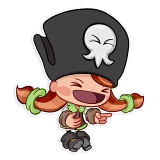 😆 Cartoon, Pirat, Figur, Hut, lächelnd whatsapp sticker