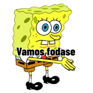 😉 Spongebob Vamos fodase spongebob, cartoon, meme, offensive telegram sticker