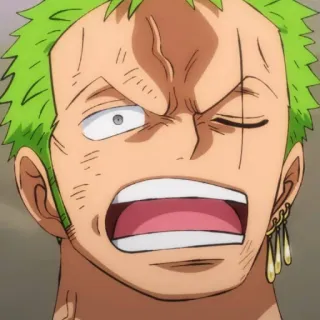 🧩 Zoro One Piece Anime, Roronoa, Pirata, Spadaccino, Combattente telegram sticker