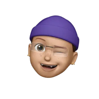 😉 emoji, avatar, person, cartoon, character telegram sticker