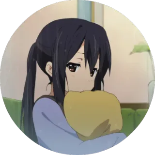 😴 Anime, Ragazza, Cartone animato, Carina, Triste, Kawaii whatsapp sticker