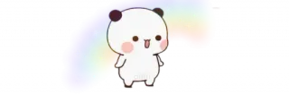 💞 น่ารัก, แพนด้า, การ์ตูน, สายรุ้ง, เป็นประกาย, คาวาอิ telegram sticker