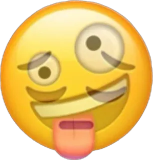 😔 อีโมจิ, ตลก, หน้า, ลิ้น, สีหน้า telegram sticker